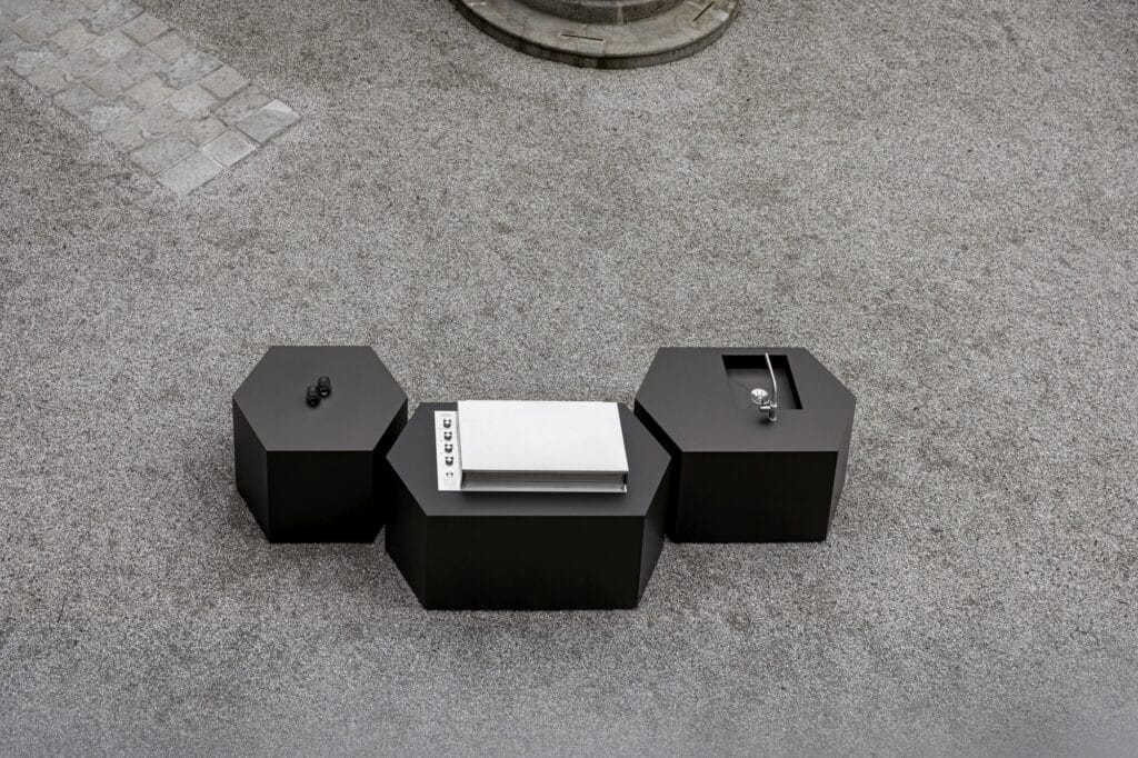 Draufsicht von hinten der bee outdoor Outdoorküche