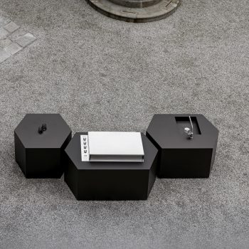 Draufsicht von hinten der bee outdoor Outdoorküche