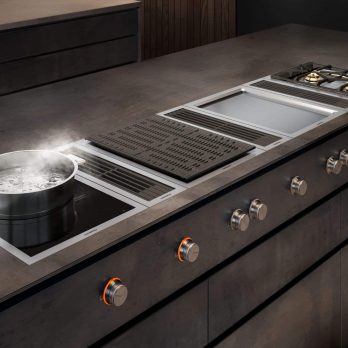 Verschiedene Kochfelder der Marke Gaggenau